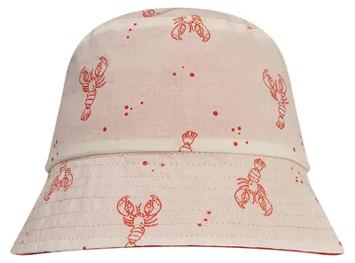 Produktbild von Swim Essentials Sonnenhut wendbar – Beige/Rot – Little Lobster - 2/4 Years