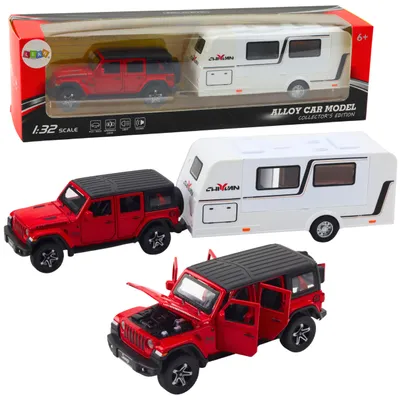 Image de Ensemble de lumières d'entraînement en métal pour camping-car tout-terrain, son rouge, 1:32