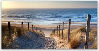 Produktbild von Glasbilder 140x70 Wandbild Druck auf Glas Strand Fußpfad Landschaft