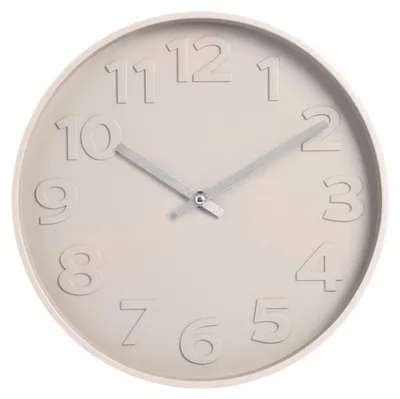 Immagine prodotto di Orologio da parete SensaHome Zurich - Orologio rotondo in stile scandinavo con numeri - design nordico moderno - Ø30 cm - Beige