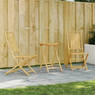 Produktbild von Möbel 3-tlg. Bistro-Set Bambus - Balkonmöbel 3278534
