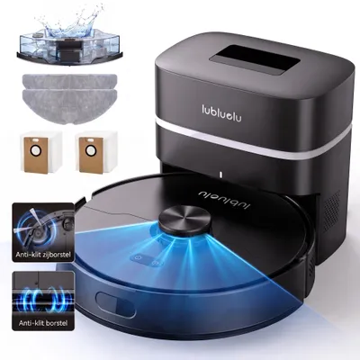 Zdjęcie produktu dla Robot odkurzacz i mop Lubluelu L50 MAX, moc ssania 7500 Pa, technologia zapobiegająca plątaniu włosów, stacja dokująca z automatycznym opróżnianiem o pojemności 2,5 litra oraz sterowanie za pomocą aplikacji