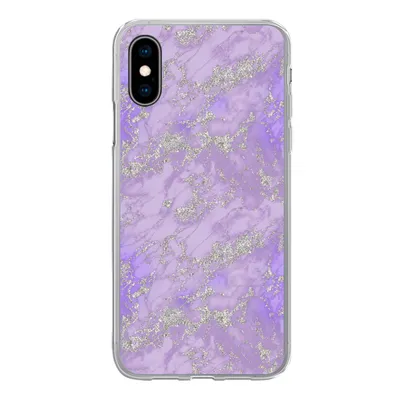 Produktbild von MuchoWow® Handyhülle Schutzhülle Hülle für iPhone X Marmor - Lila - Muster Silikon Softcase Handy Hülle - Handyhülle