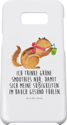 Produktbild von Mr. & Mrs. Panda Samsung Galaxy S8 plus Handyhülle  Eichhörnchen Smoothie - Weiß - Geschenk, Cover, Hülle, Diät, Green Smoothies, Handy Case, Lustige Sprüche, Abnehmen