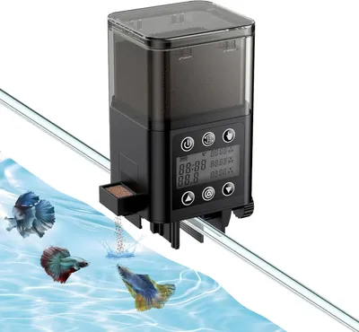 Produktbild von 320-ml-Fischfutterautomat, batteriebetrieben, für Pellets/Pulver, Aquarium