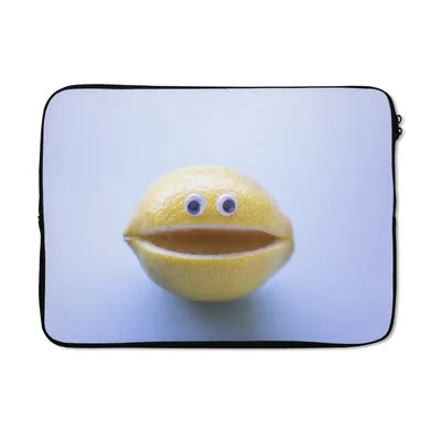 Produktbild von MuchoWow® Laptop Hülle 13 Zoll Zitronenlächeln Laptoptasche - Laptophülle - Sleeve - Rundumschutz