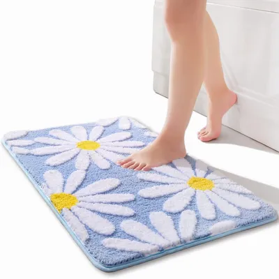 Obrázok produktu pre Protisklzová podložka pod vaňu s kvetinovým vzorom, 50x80 cm