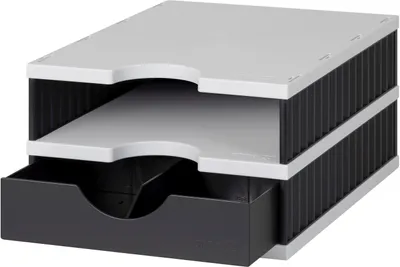 Produktbild von Styro 268-0102.9895S, Polystyrene, Schwarz, Grau, 1 Schublade(n), 225 x 315 x 49 mm, 248 mm, 331 mm