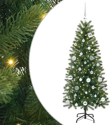 Zdjęcie produktu dla vidaXL Sztuczna choinka ze 150 diodami LED Zielona 150 cm PE i PVC