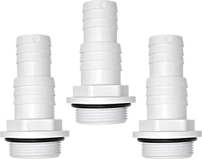 Produktbild von 3 Stück: Anschlusstülle Pumpe Schlauch Pool Ø 32 / 38mm x 1 1/2 Zoll Außengewinde, mit O-Ring