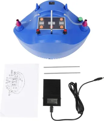Image de Pompe électrique pour ballons, gonfleur 1200 W, avec fonction minuterie, bleu