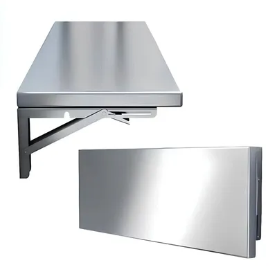Productafbeelding van Roestvrijstalen Opklapbare Wandtafel 120x30 cm, Ruimtebesparend
