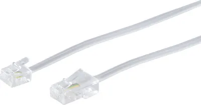 Produktbild von ISDN-Verbindungskabel (Modular) weiß 3m