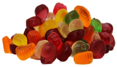 Produktbild von Fruchtgummi Früchtecocktail in Form von Obst zuckerfrei 1000g