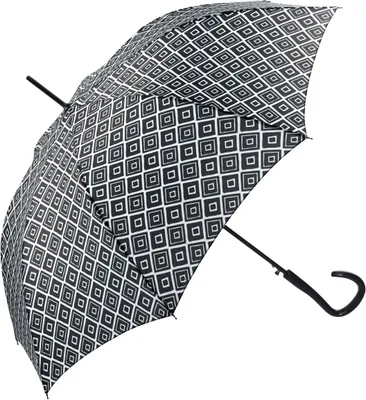 Produktbild von Pierre Cardin Regenschirm Stockschirm Damenschirm Automatik Carreau Schwarz
