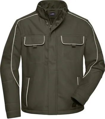 Produktbild von Workwear Softshell Jacket - SOLID - olive, Gr. M