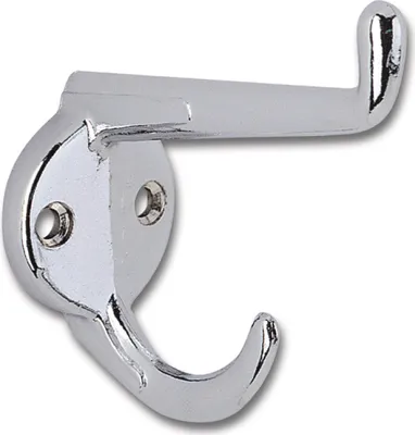 Produktbild von Huthaken Epsilon Breite 32 mm, Höhe 72 mm, Zinkdruckguss chrom poliert