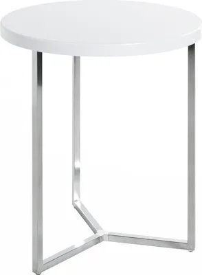 Produktbild von Beistelltisch >16340< in chrom-weiß, MDF, Metall - 54x45cm (HxD)