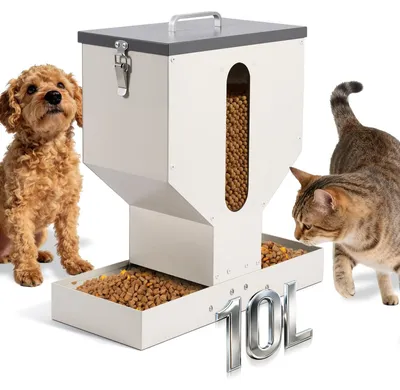 Immagine prodotto di Distributore di cibo secco con 2 ciotole per gatti