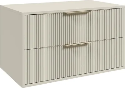 Immagine prodotto di Badplaats Rimini mobile base lavabo 80 x 46 cm Cashmere - Mobile bagno sospeso con 2 cassetti soft-close