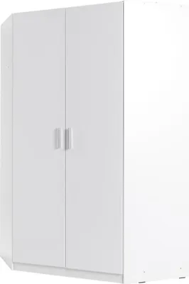 Produktbild von 117 cm breiter Kleiderschrank mit 2 Türen | Farbe: Weiß