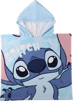 Produktbild von Disney Stitch Poncho-Strandtuch aus Mikrofaser