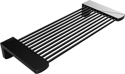 Produktbild von BARK Duschablage Messing Schwarz 110x270x40 mm für Bad & WC >> zum Bohren