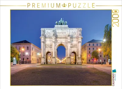 Produktbild von CALVENDO Puzzle Siegestor in München 2000 Teile Puzzle quer | 2000 pieces, finished size 35.4 × 26.4 in (90 × 67 cm) | Photo puzzle for happy hours