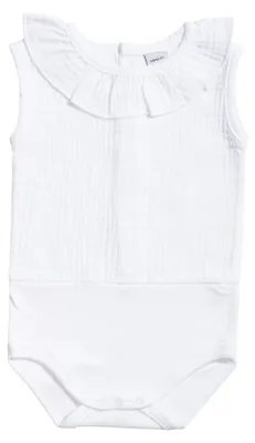 Productafbeelding van BABIDU mouwloze babyromper van 100% katoen, babyromper voor pasgeborenen van katoen
