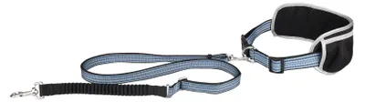 Image de Laisse de Jogging pour Chien avec Ceinture Ventrale bleu