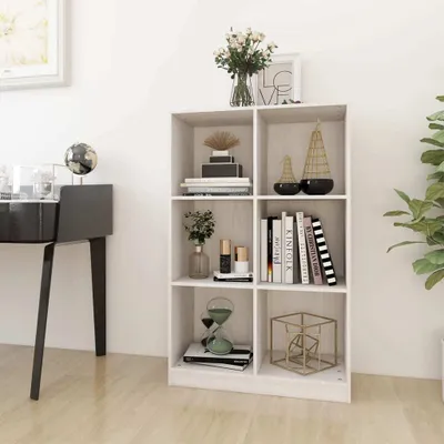 Immagine prodotto di Maison Exclusive - Libreria bianca 70x33x110 cm in legno massello di pino