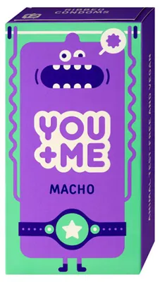 Obrázok produktu pre Kondómy You Me Macho so stimulujúcimi výstupkami, 12 ks