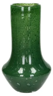 Imagen del producto de Jarrón Pomax Camou, de vidrio, color verde, diámetro 17,5 cm, altura 30 cm