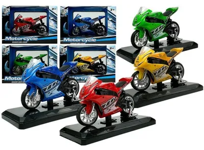 Image de Moto sportive Leantoys avec bruit, échelle 1:18, 4 couleurs