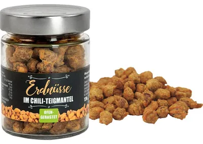 Erdnüsse Chili-Teigmantel