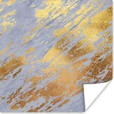 Produktbild von MuchoWow® Poster Marmor - Gold - Muster 75x75 cm - Wand Dekoration