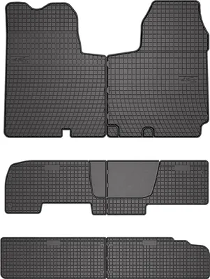 Image de Tapis en caoutchouc OMAC pour Renault Trafic 2001-2014 Tapis en caoutchouc noir 6 pièces