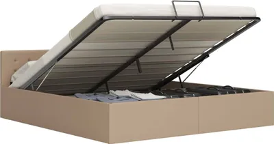 Produktbild von Maison Exclusive - Stauraumbett Hydraulisch Cappuccino-Braun Kunstleder 160×200 cm