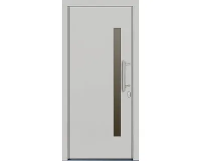 Produktbild von Haustür Maia Kiefer lackiert weiß 1000 x 2000 mm DIN rechts