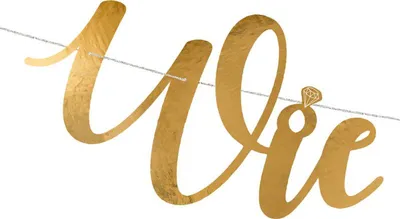 Produktbild von Junggesellinnenabschiedsbanner, gold, 150x21,5cm