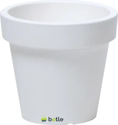 Zdjęcie produktu dla Doniczka Okrągła Średnica 25 cm Biała Sadzarka Plastikowa 6,7 L