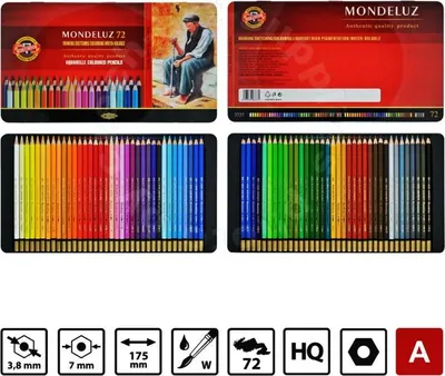 Immagine prodotto di KOH Buntstifte Aquarell Mondeluz 72er Metalletui