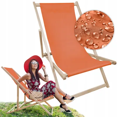 Produktbild von Premium Klappbare Sonnenliege aus Holz – Robuste, wasserfeste Liege für Strand, Garten & Terrasse