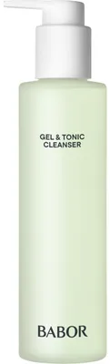 Imagen del producto de BABOR Gel Limpiador y Tónico, gel limpiador facial 2 en 1, con zinc, extractos de uva, jengibre y salvia, moringa, vegano, 200 ml