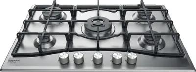 Obrázok produktu pre Hotpoint PCN 751 T/IX/HA, Nerezová oceľ, Vstavaný, 75 cm, Plynový, Nerezová oceľ, 5 zone(s)