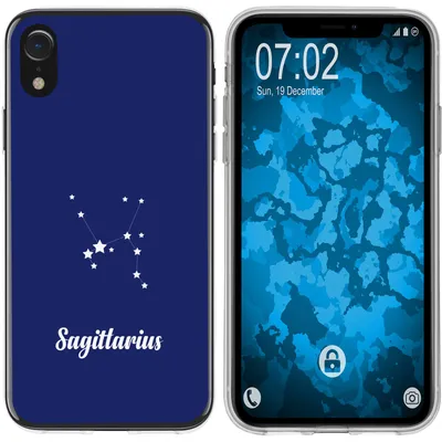 Produktbild von PhoneNatic Case kompatibel mit Apple iPhone Xr Silikon-Hülle SternzeichenSagittarius M5