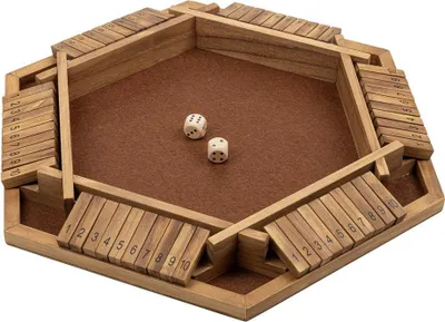 Produktbild von Philos Shut The Box Holz-Würfelspiel für Kinder und Erwachsene