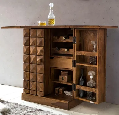 Produktbild von Barschrank >WL1.735< in Sheesham - 64x91x50 (BxHxT)