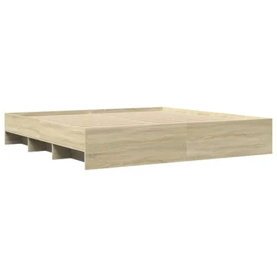 Produktbild von Bettgestell ohne Matratze Sonoma-Eiche 200x200 cm Holzwerkstoff