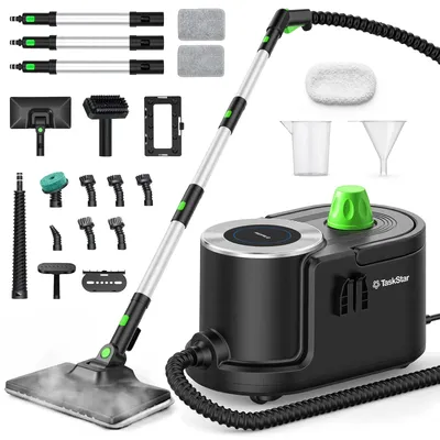 Produktbild von Handdampfreiniger - 22-in-1-Reinigungsset - 1500 W - Hochtemperaturdampf - 5 m Netzkabel - Für Haushalt, Auto und Küche
